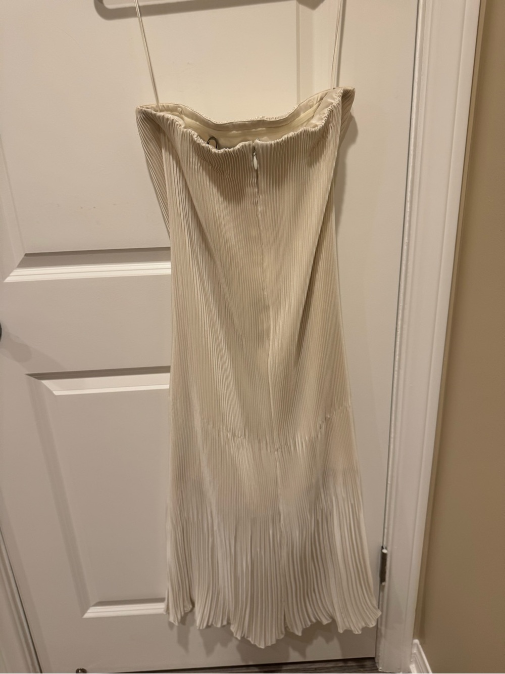 Abercrombie & Fitch Strapless White Midi Dress - Picture 4 of 4
